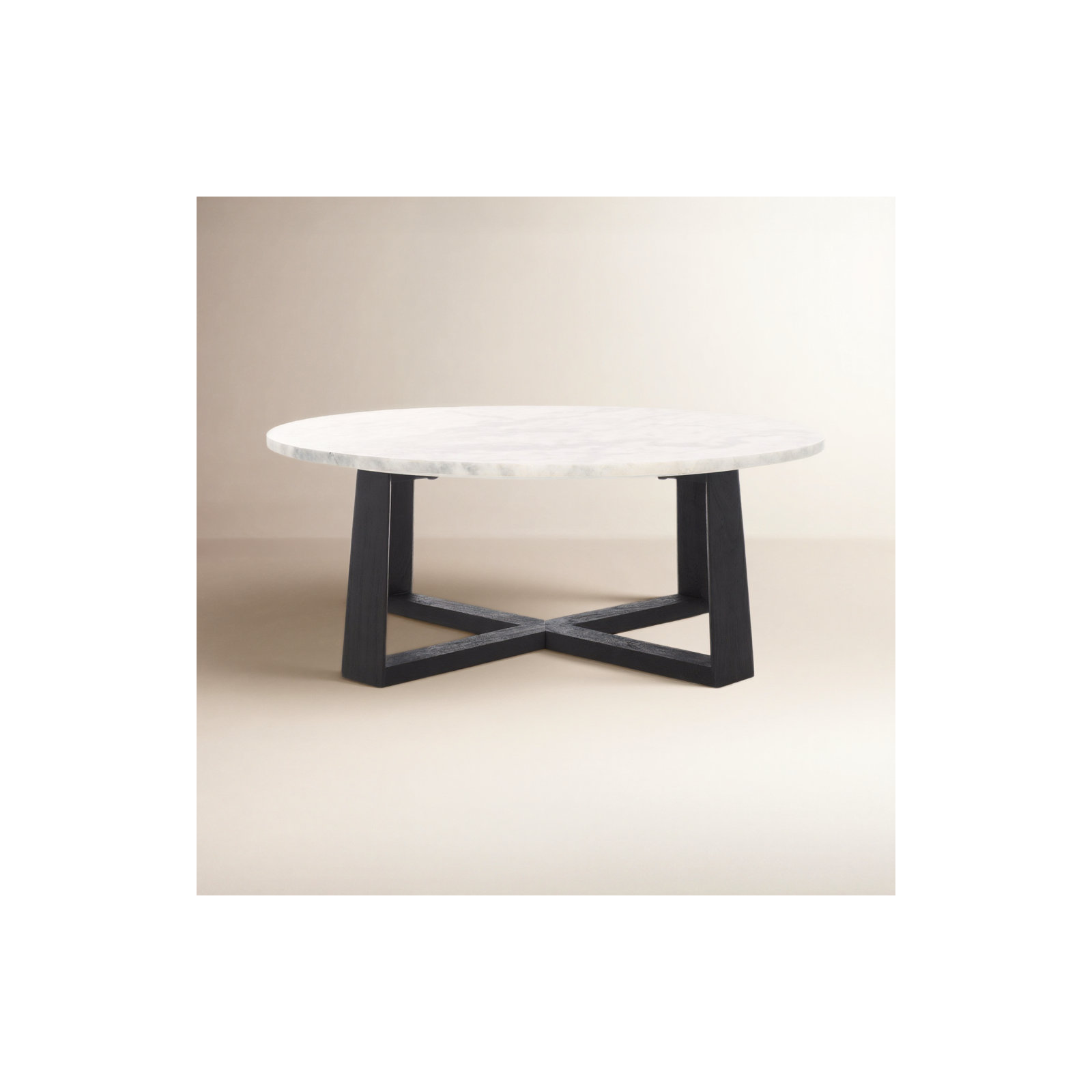 Baudelaire Coffee Table, Black, White Gray Marble