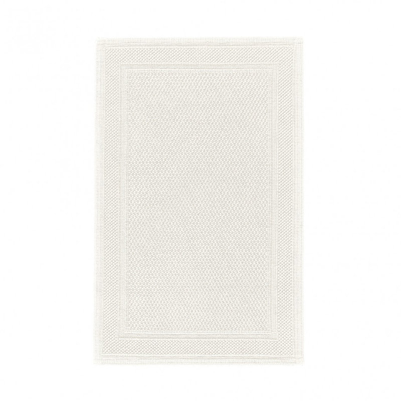 Bee Waffle Bath Rug, 20" W x 31" L, Snow