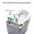 Modern Intelligent Toilet Without Water Tank, With Bidet, Automatic Flushing, Automatic Opening/Closing, Foam Shielding Function, White-119332360