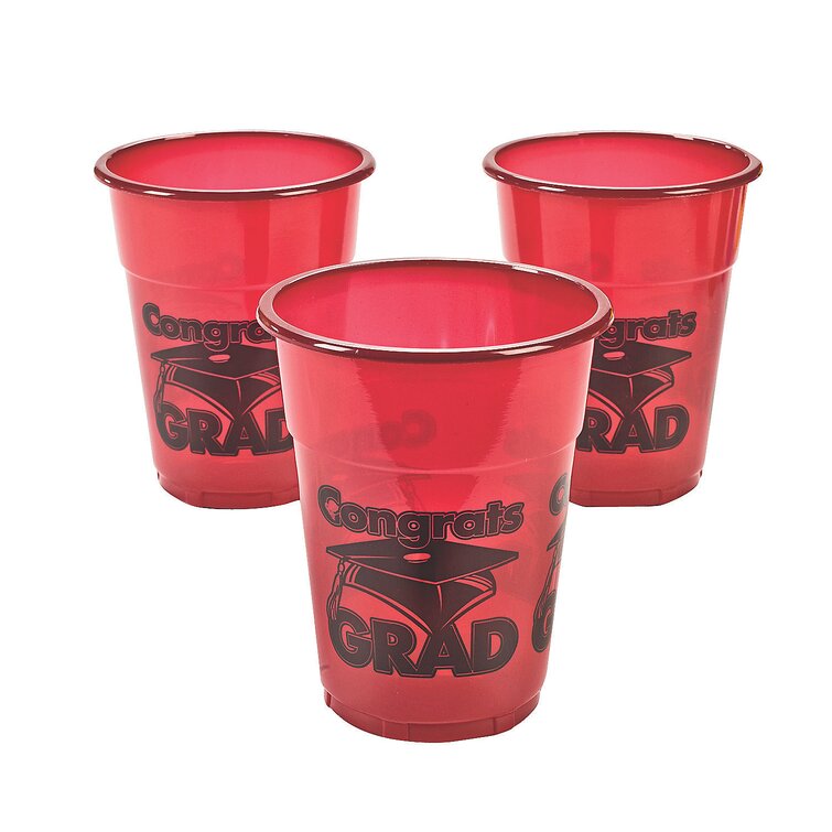 50 Count Burgundy 12 Oz Plastic Cups Disposable Party Cups