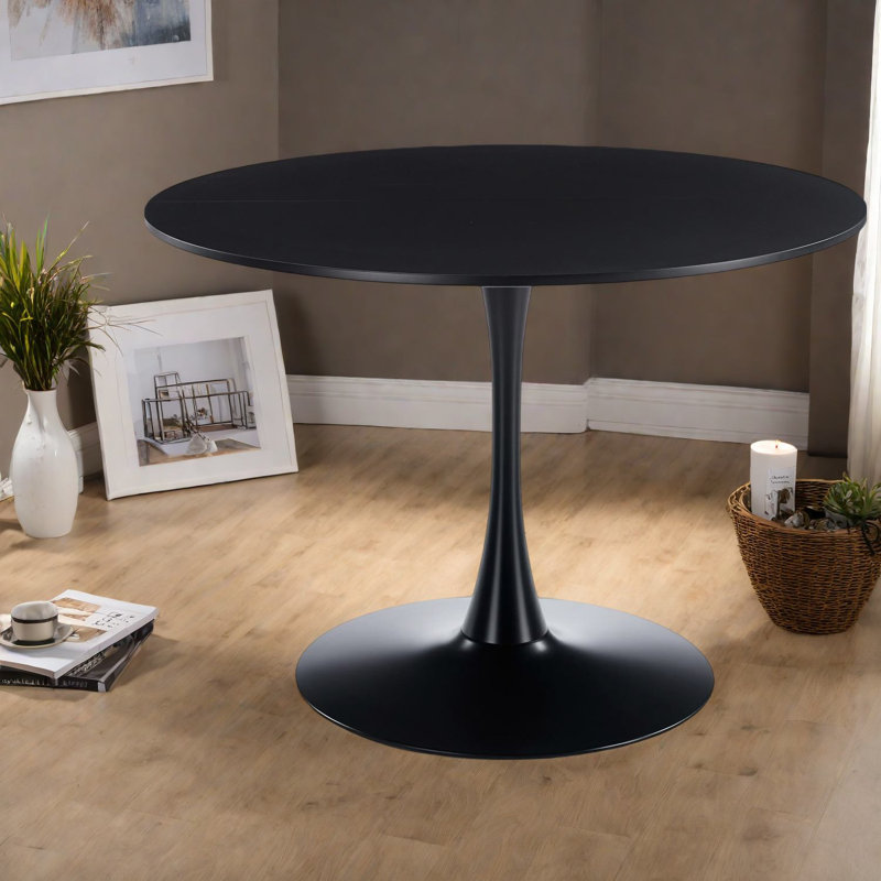Table de salle à manger Mid-Century avec plateau rond en MDF