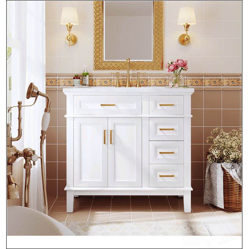 Meuble-lavabo 36 po avec lavabo en résine