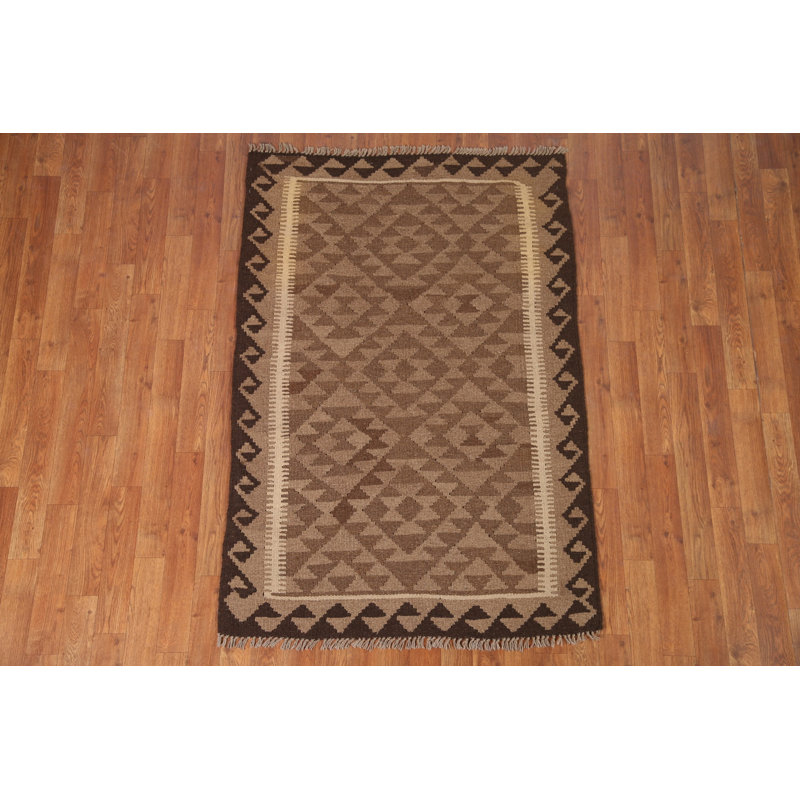 Kilim Reversible Wool Area Rug 3x5