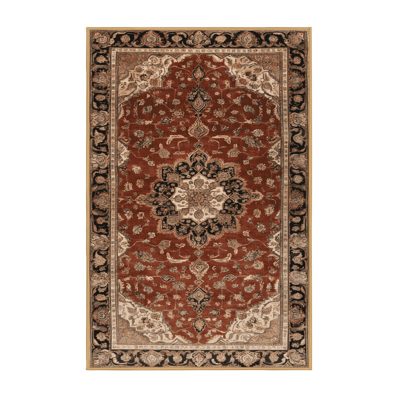 Tapis brun lavable à la machine, Rectangulaire 2 pi x 3 pi
