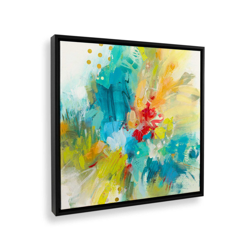 Reproduction d'art sur toile Outburst, «Floater», reproduction encadrée sans passe-par, H 20 po x l 20 po, Noir