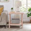 Table d'appoint contemporaine en bois, rose