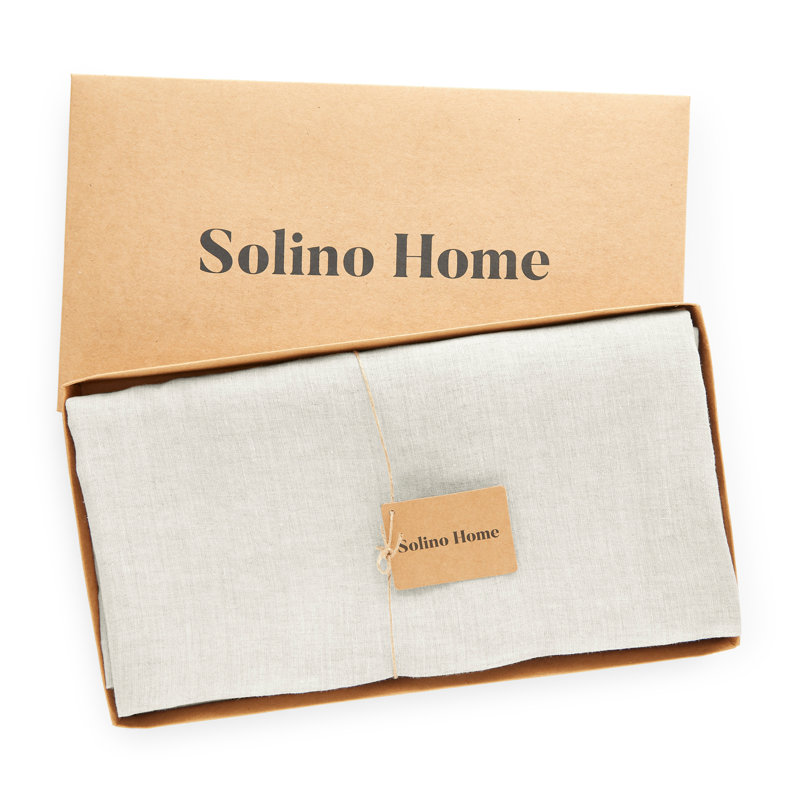 Sonoma Light Flax 60" Round Pure Linen Tablecloth