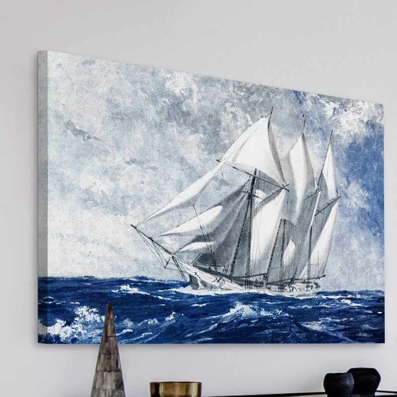 « saccadé sea », reproduction d’art sur toile tendue, H 40 po x l 60 po x P 1,5 po