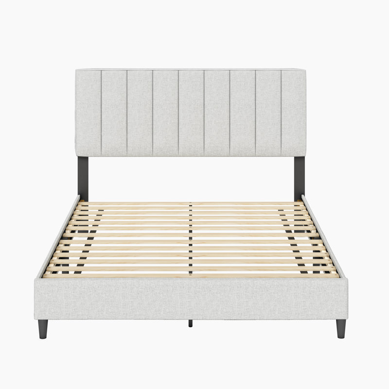 Structure de lit Leah Lin, Plein, Beige
