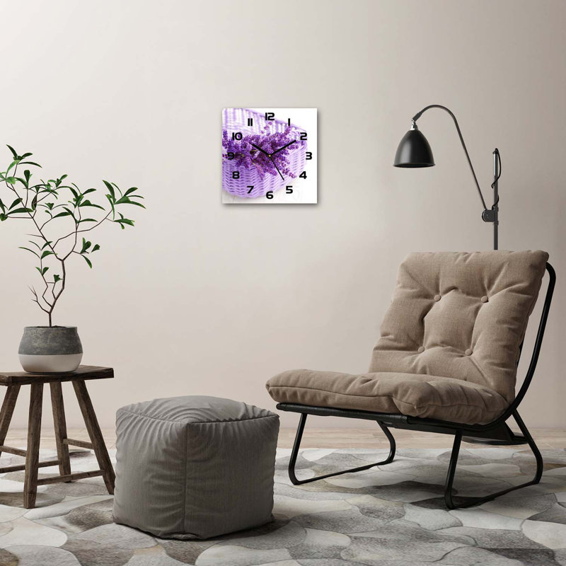 Iarlaith Glass Wall Clock, Black
