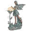 Sculptures et statues de fées de jardin en bronze 10,6 "avec lumière solaire extérieure