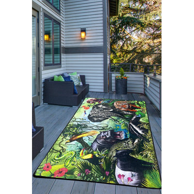 Premium Washable Area Rug, 100% Polyester, 4.0 x 6.0 Feet | 10 mm Pile Height, Non-Slip Dot Underside, Antibacterial | Machine Washable, Perfect for Living Room & Bedroom | Durable, Soft, and Easy to Maintain