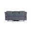 Canapé inclinable en velours gris Zubaida-135265547