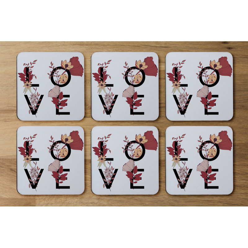 Square 6 Piece Coaster Set