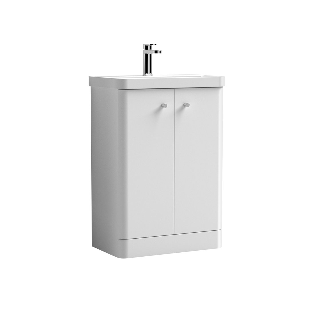 Core 605mm Single Bathroom Vanity with Integrated Vitreous China Basin