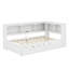 Lit de jour simple avec armoires de rangement, lit gigogne et ports USB-1540519566