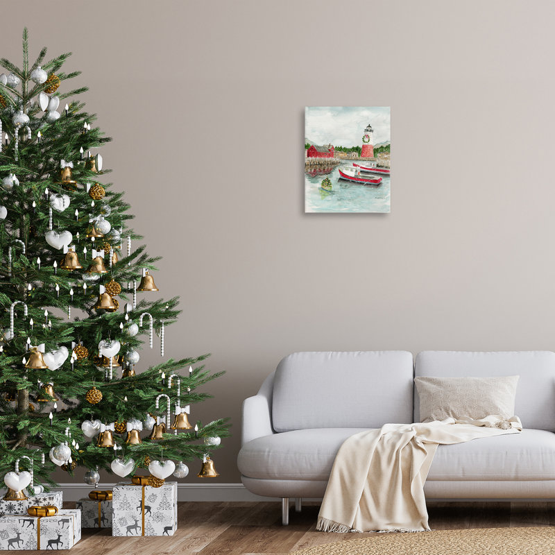 «Coastal Christmas Harbor», art mural par Melissa Hyatt, H 20 po x l 16 po