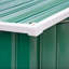 Remise de jardin 7 pi x 4 pi avec trousse de fondation et portes doubles brun clair-98192075-98192076