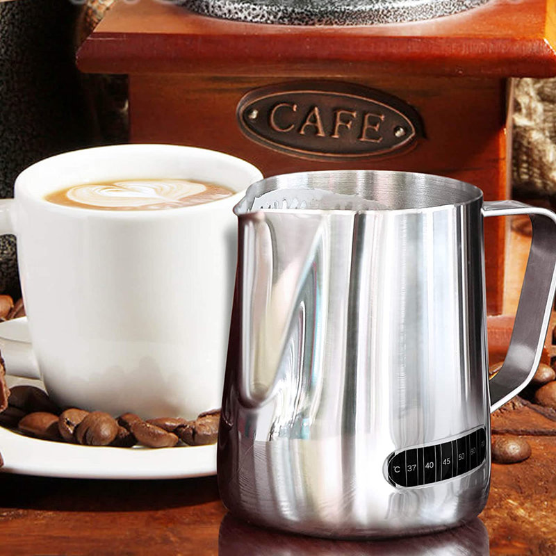 Belfry Kitchen Raisa Stainless Steel Pitcher Milk Frother