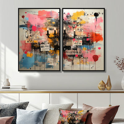 Lustre Pop Art en rose II - lustre tendance