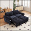 Canapé-lit convertible en velours de 73 pouces avec canapé-lit et matelas escamotable-1214033646