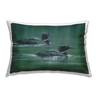 Stupell Industries Peaceful Loon Duo Design by Valerie Rogers Throw Pillow