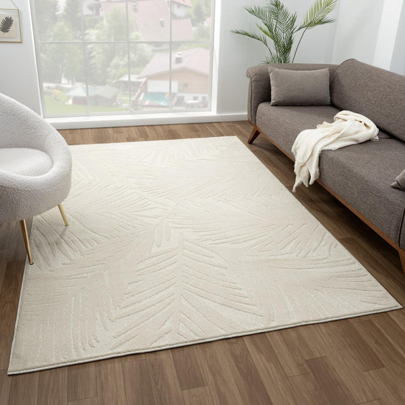 Palm Leaf Area Rug, Rectangle 4' x 6;