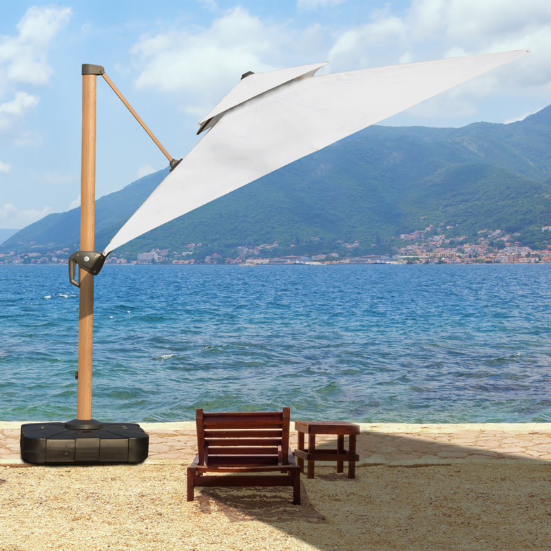 Parasol rectangulaire en porte-à-faux 118 "x 157", Crème