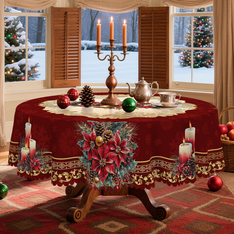 Nappe rouge en polyester lavable