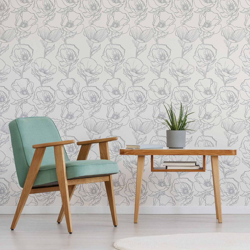 Peel & Stick Floral Tile, 126" L x 24" W