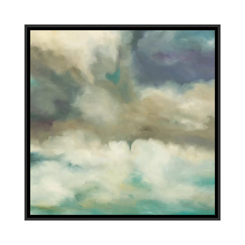 « gathering storm », impression sur toile, H 37 po x l 37 po x P 1,5 po, Toile avec cadre noir, Pas de tapis