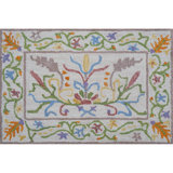 Artemesia Hand-Tufted Wool Loop Pile Indoor Rug Traditional Bordered Multicolor