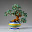 Genuine Green Aventurine Gemstone Bonsai Tree in Round Ceramic Pot (8.5")