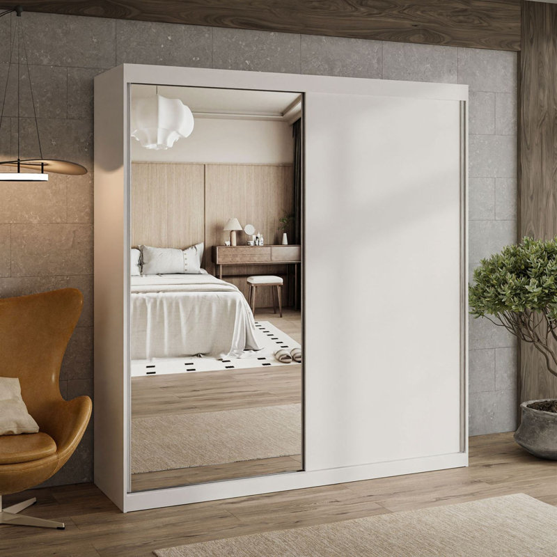Pizzurro 1 Door Manufactured Wood Wardrobe