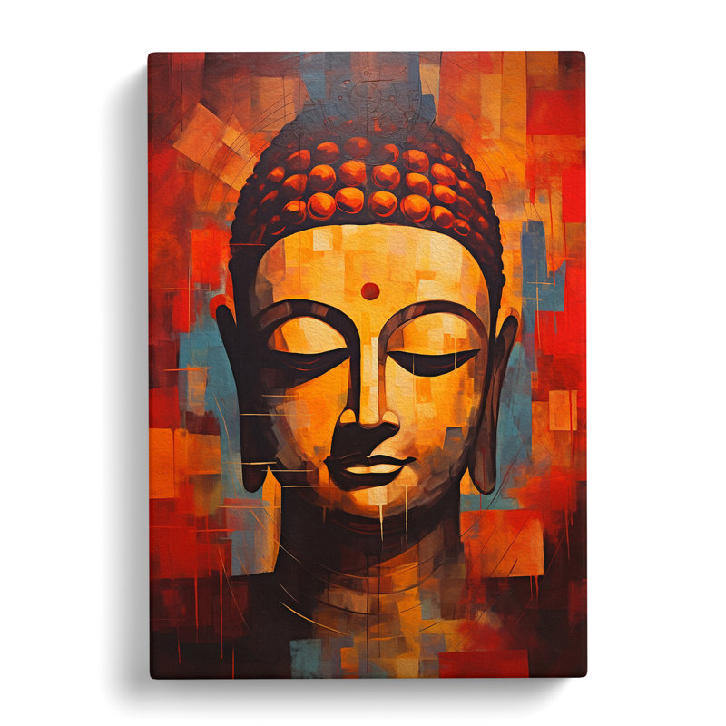 Buddha Constructivism - Art Prints - Wrapped Canvas, 60cm H x 40cm W x 3cm D