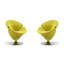 Fauteuil demi-tonneau pivotant en velours Tulip-1918054642