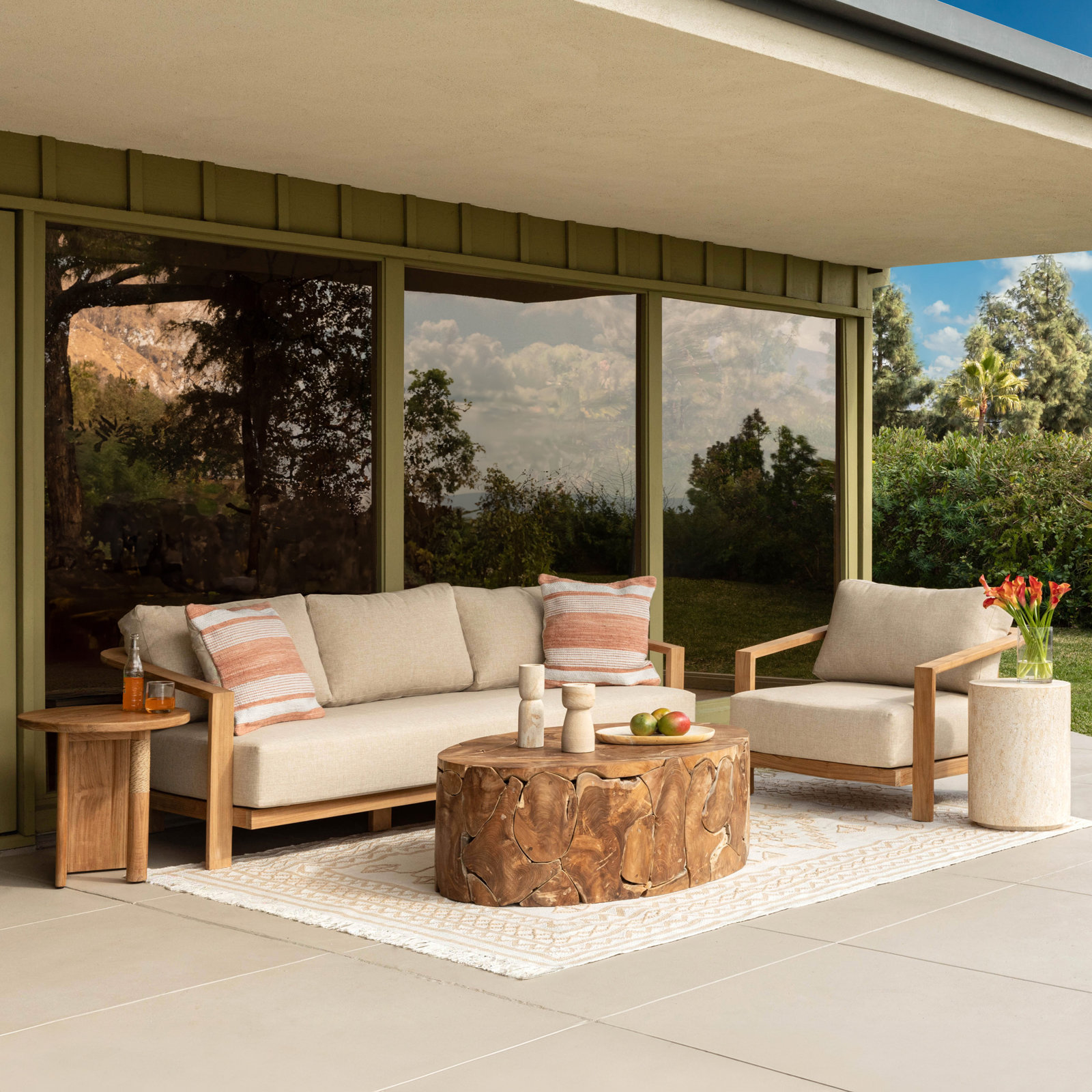 14'' Concrete Outdoor Side Table