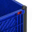 Contenant en vrac pliable avec portes, paroi solide, capacité totale de 600 lb empilable jusqu'à 4 haut pour un total de 2000 lb, bleu