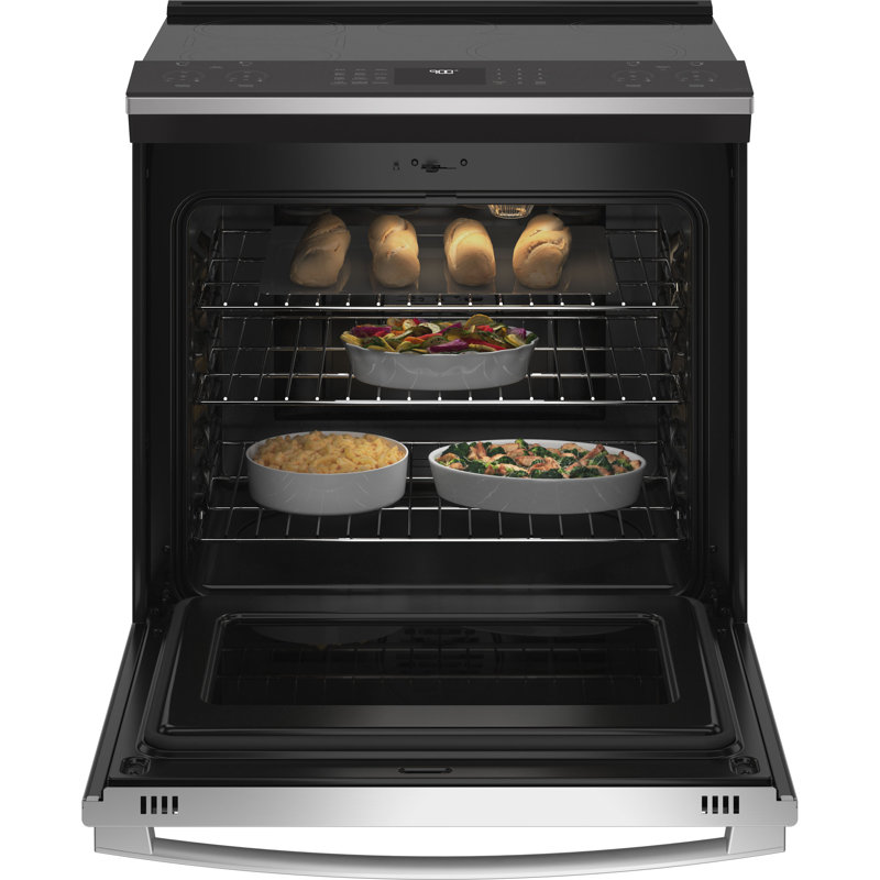 GE Profile ENERGY STAR® 30" Smart Slide-In Fingerprint Resistant Front-Control Induction and Convection Range with No Preheat Air Fry