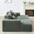 87" Oversized Boneless Sectional Lounge Chaise,No Assembly Required,Cloud Plush Loveseat-861818080