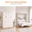 Grand lit escamotable motorisé avec armoire murale 2 en 1 avec tablettes de rangement et télécommande-133579632