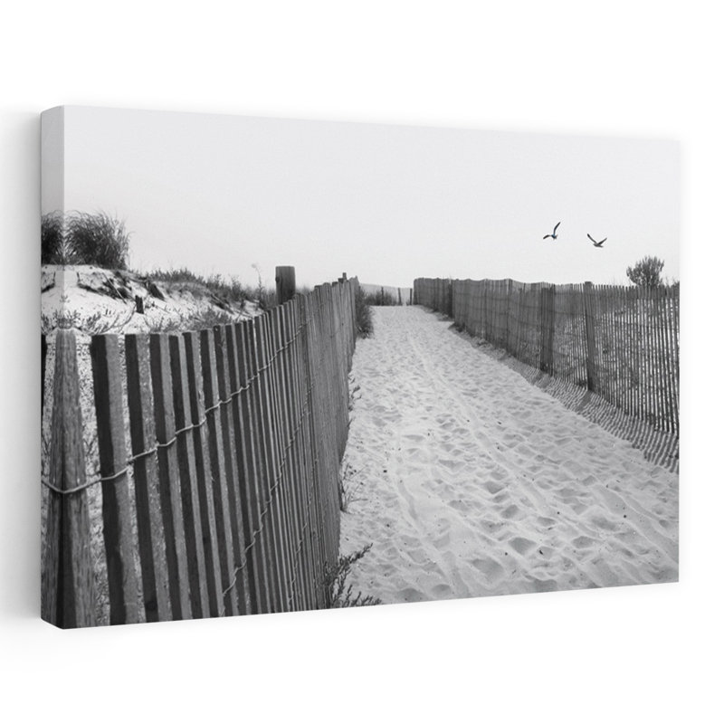 Beach Path Abstract Coastal Art, 16" H x 24" W