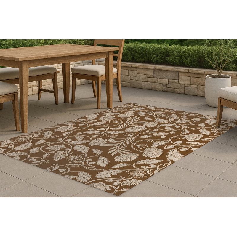 Tapis d'extérieur antidérapant Autumn Vines, Rectangle 4pi x 6 pi