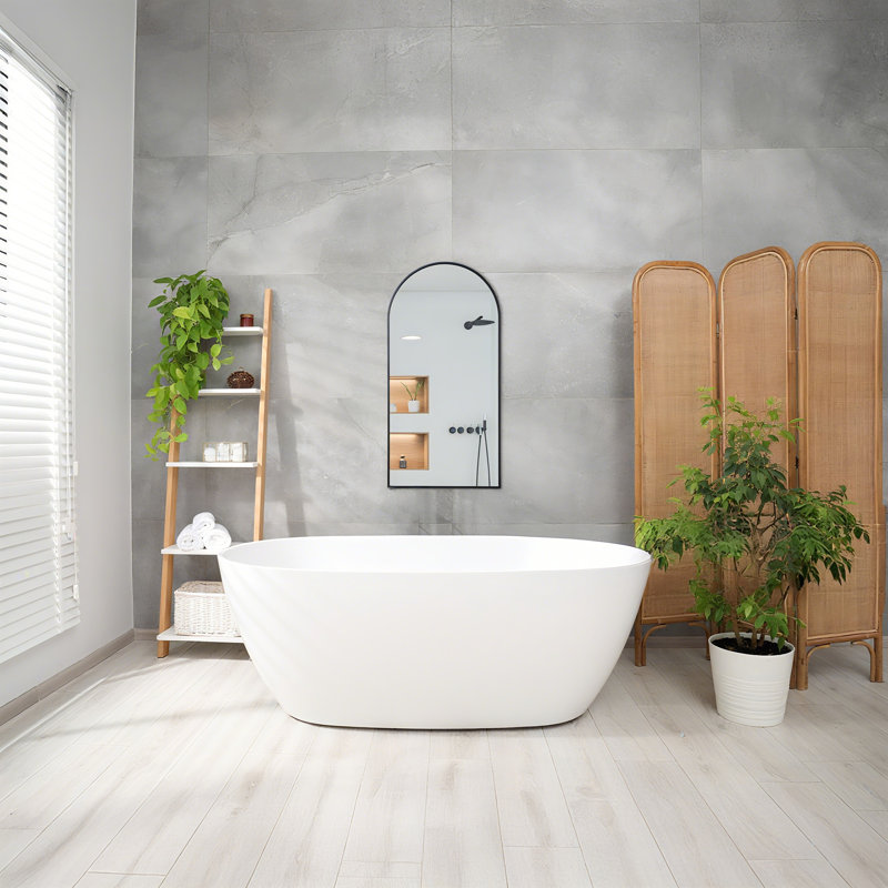 Miroir de salle de bain noir, H 40 po x l 20 po