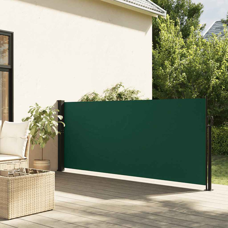 Vidaxl Retractable Side Awning, Dark Green, 63.0" x 236.2"