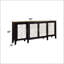 Armoire console au fini noir antique