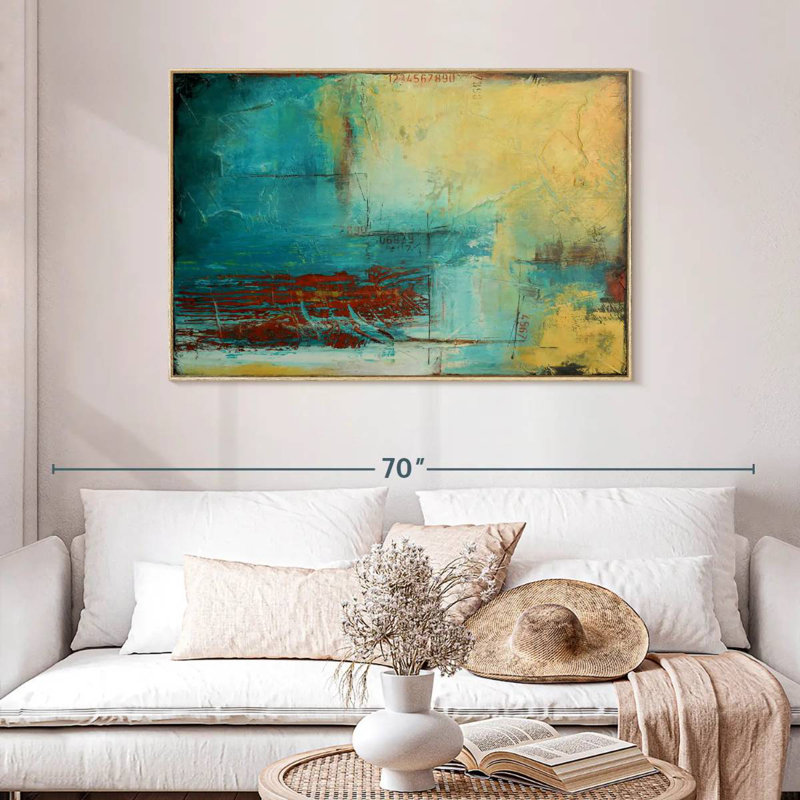 Distant Limit, Floating Frame Natural Wood, 46" X 31"