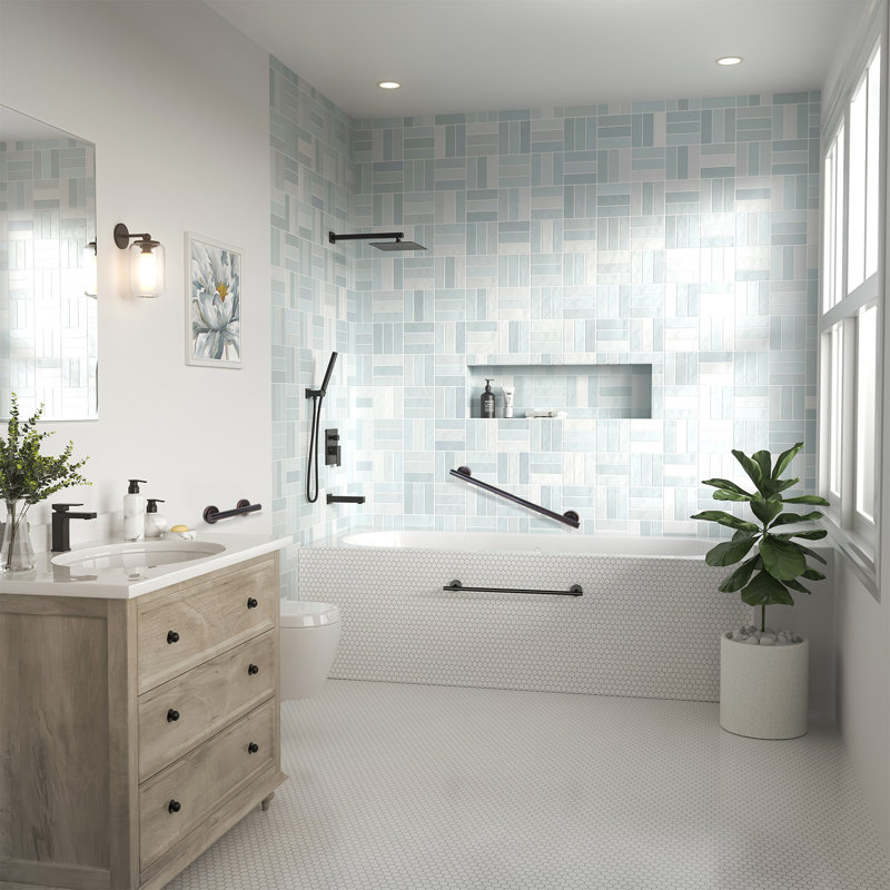 Bath Shower 12'' Safety Grab Bar, 12", Oil Rubbed Bronze