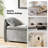 Aristides Modern 61''W Upholstered Storage Bench with Pillows Designed to Resemble Elephant Ears-2102708156