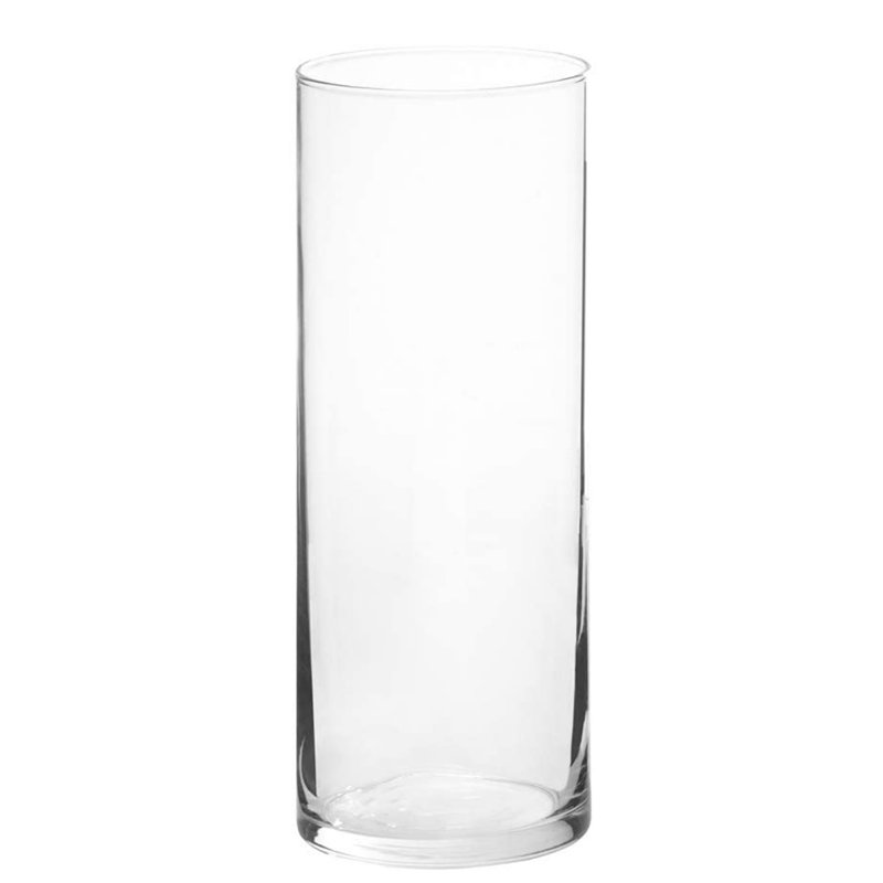 Handmade Glass Table Vase, 9" H x 3.25" W x 3.25" D